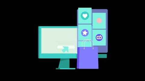 Ecommerce 2d animation video Stock Footage 294208622