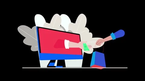 Ecommerce 2d animation video Stock Footage 294208773