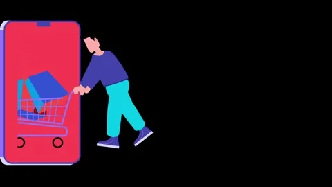 Ecommerce 2d animation video Video stock 294208780