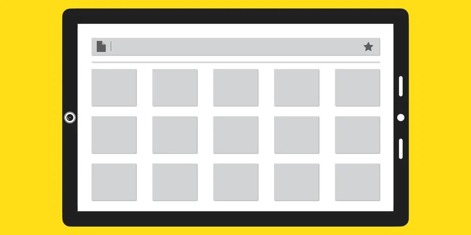 Ecommerce App Shown on a Tablet Stock Illustration