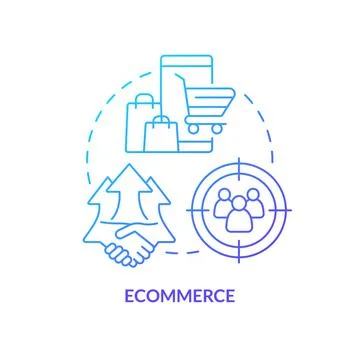Ecommerce blue gradient concept icon イラスト素材