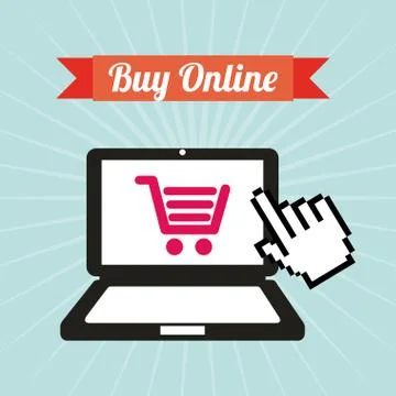 Ecommerce design over blue background vector illustration イラスト素材