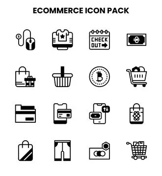 ECommerce DuoTone Icons Pack Stock Illustration