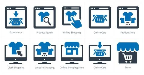 Ecommerce as ecommerce, product search Stock Illustration