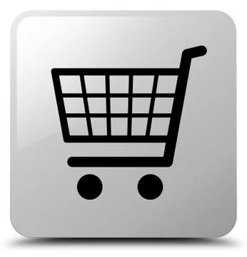 Ecommerce icon white square button Stock Illustration
