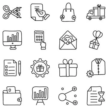 Ecommerce Icons Collection Illustrazione stock