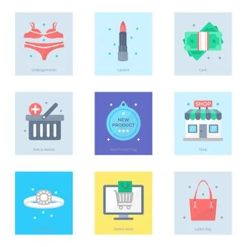 Ecommerce Icons Set Stock Illustration