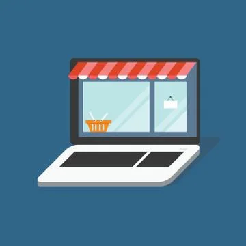 ECommerce Laptop Stock Illustration