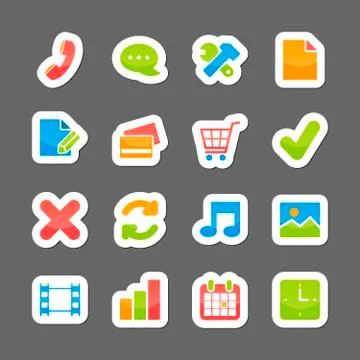 Ecommerce layout interface elements Illustrazione stock