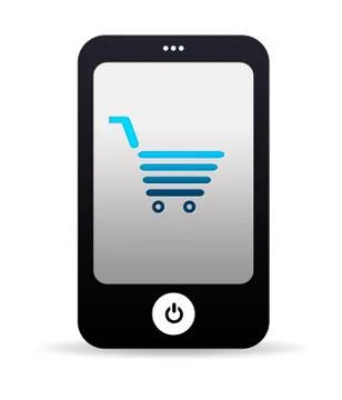 Ecommerce mobile phone Stock Illustration