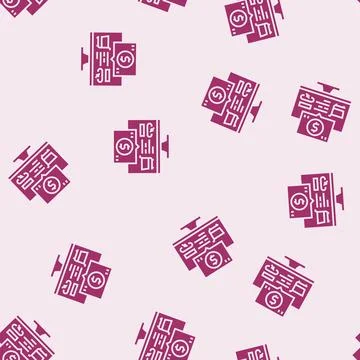 Ecommerce platform glyph seamless pattern Stock Illustration