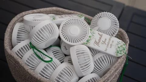 Ecommerce Ready Presentation Of Plastic Filters In Woven Basket With Decorative Stock Footage 323777392