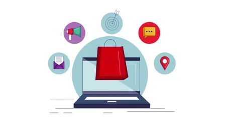 Ecommerce shopping online store concept. Stock Footage 334364425