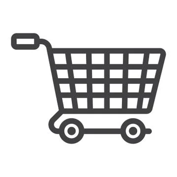 Ecommerce solutions line icon, seo and development 스톡 일러스트