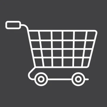 Ecommerce solutions line icon, seo and development Stock Illustration