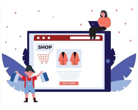 Ecommerce Webpage Concept Illustration Stock-Illustration