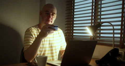 Ecommerce website payments concept. Man consumer paying for purchase in web Stock Footage 223420433