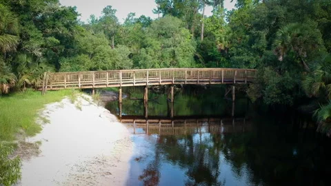 Econ River Bridge Stock Footage 133389989