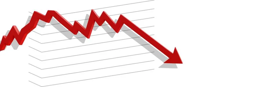 Econimical crisis concept. Spread in the world, economy is down. 3d illustr.. Stock Illustration