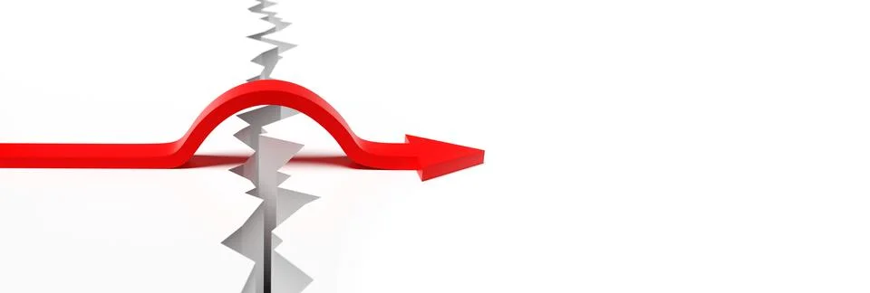 Econimical crisis concept. Spread in the world, economy is down. 3d illustr.. Stock Illustration