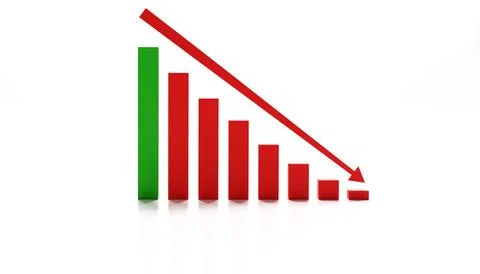 Econimical crisis concept. Spread in the world, economy is down. 3d illustr.. Stock Illustration