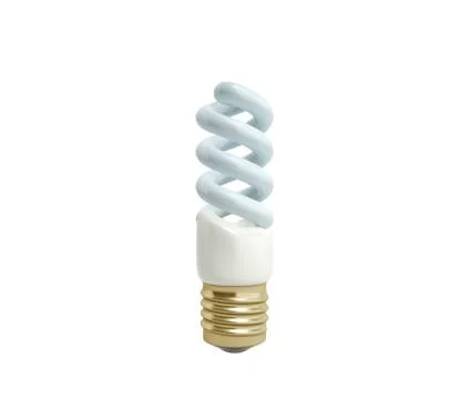 Econom Lighting Bulb 3d render on white background no shadow イラスト素材