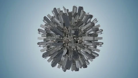 Economic activity forms a sphere of money around the city. business cinematic Stock Footage 84625073