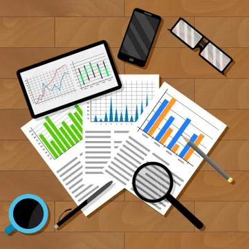 Economic analytics of infographics Stock Illustration