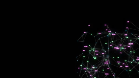 Economic cloud in the corner of the screen.Abstract 3d background. Render of 動画素材 99560609