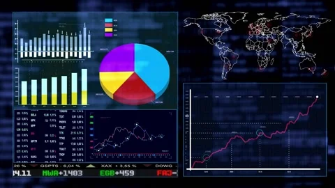 Economic Data Computer Interface HD Stock-Footage 221988774