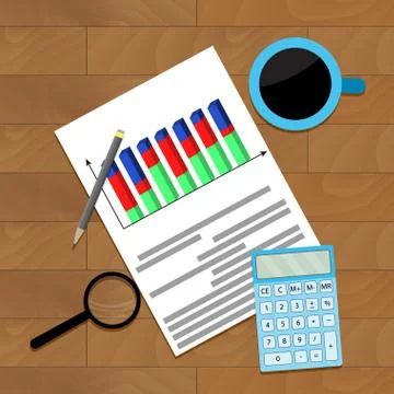 Economic data statistic Stock Illustration