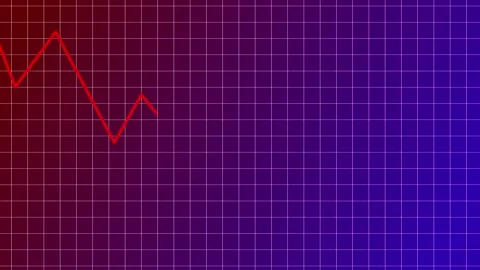 Economic Decline Line Chart with Neon Gradient Background Stock Footage 282850534
