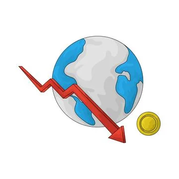 Economic depression illustration Stock Illustration