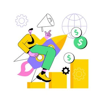 Economic development abstract concept vector illustration. Stock Illustration