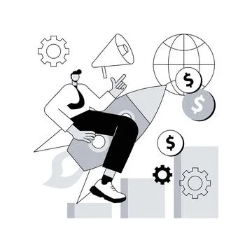 Economic development abstract concept vector illustration. Stock Illustration