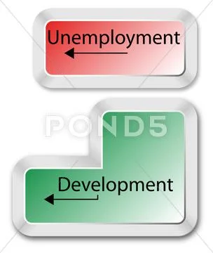Economic Development And Unemployment Stock Illustration