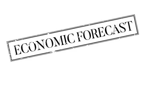 Economic Forecast rubber stamp Stock Illustration