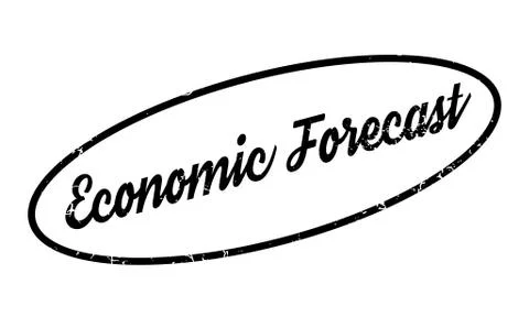 Economic Forecast rubber stamp Stock Illustration