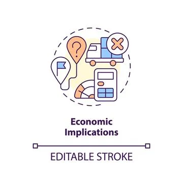 Economic implications concept icon Stock Illustration