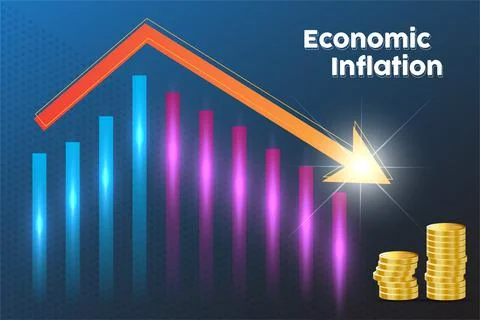 Economic inflation design vector illustration. Economic crisis template vector Stock Illustration