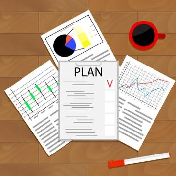 Economic planning checklist Stock Illustration