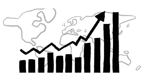Economic recovery data chart, animated whiteboard style, ideal for infographics Video stock 153092431