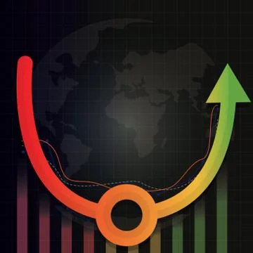 Economic recovery U shape type after COVID-19 crisis. Stock Illustration