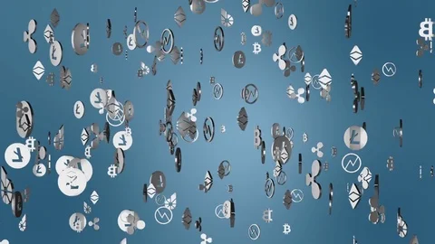 Economic system .bitcoin. economic background. icons of world crypt. seamless Vídeos de archivo 82996519