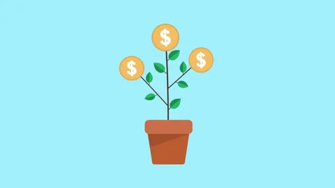 Economic trend Green line graph going up 2d animation with alpha matte Stock Footage 336158437