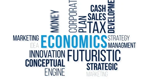 economics Word cloud animation concept. | Stock Video | Pond5