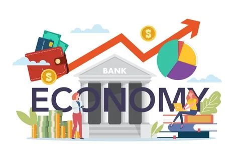 Economy class with economic elements. イラスト素材