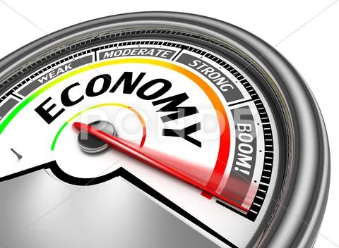 Economy conceptual meter Stock Illustration