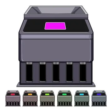 Economy counter machine cartoon vector graphic Stock Illustration