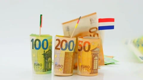 Economy of European countries. Inflation and economic recession in Europe. Stock Footage